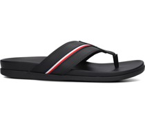 Tommy Hilfiger Herren Zehentrenner Hilfiger Toe Post - Schwarz