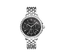 Damenuhr Rebel at Heart Chronograph silber schwarz