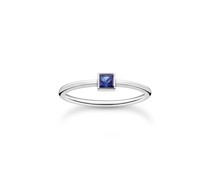Ring mit blauem Stein silber