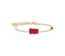 Armband mit rotem Goldbären