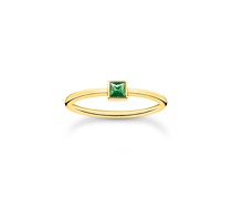 Ring mit grünem Stein gold