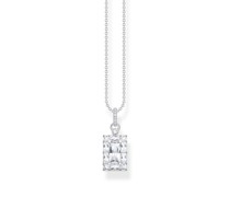 Kette weißer Stein silber