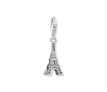 Charm-Anhänger Eiffelturm mit weißem Zirkonia Silber