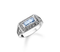 Ring College Ring blauer Stein