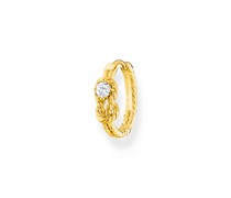 Einzel Creole Seil mit Knoten gold