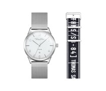 Set Code TS weiße Uhr und schwarzes Urban Armband