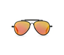 Sonnenbrille HARRISON Pilotenform orange verspiegelt schwarz