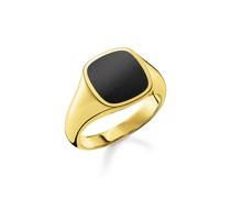Ring klassisch schwarz-gold