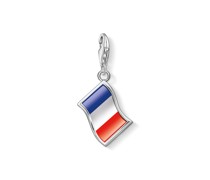 Charm-Anhänger französische Flagge Silber