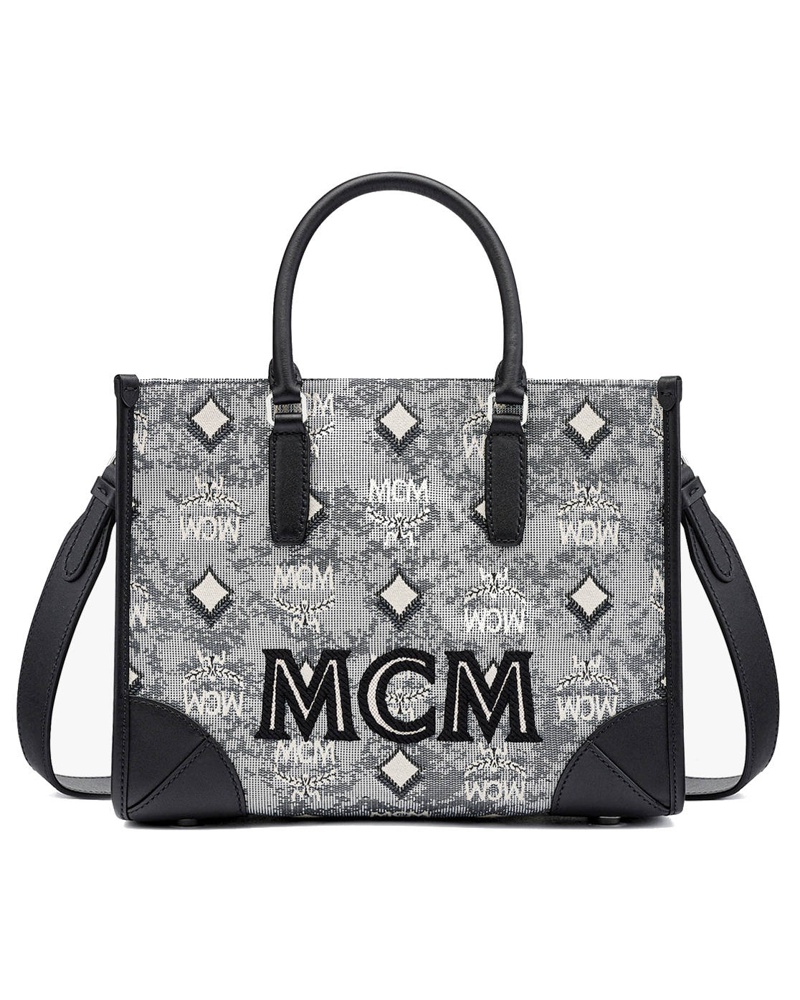 mcm grey tote