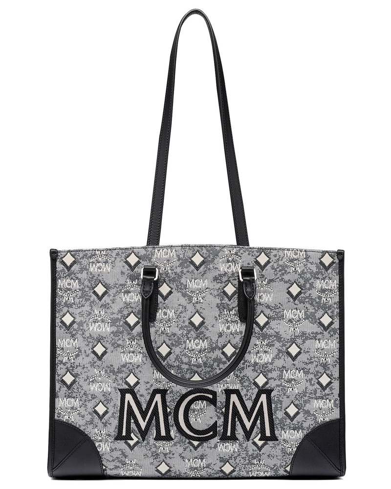 mcm grey tote