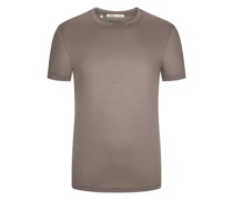 T-Shirt aus reiner Merinowolle Taupe