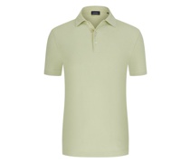 Piqué-Poloshirt, Garment-Dyed Grün
