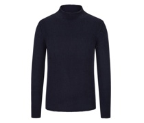 Kaschmirpullover mit Stehkragen Marine