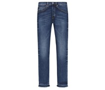 Nine In The Morning Tapered Jeans mit offenem Saum, Rock, Slim Fit