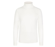 Rollkragenpullover aus Merinowolle Offwhite