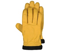 Weiche Hirschleder-Handschuhe mit Primaloft-Futter Gelb