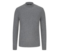 Pullover mit Stehkragen, 100% Kaschmir Mittelgrau