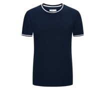 T-Shirt aus feinem Baumwoll-Piqué Marine