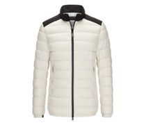Leichte Daunenjacke mit Kontrast-Details Kreide