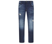 Goldgarn Jeans in Used- und Distressed-Optik, Tapered Fit