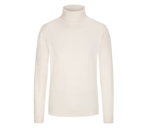 Rollkragenpullover aus Kaschmir Weiß