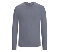 Softes Sweatshirt mit Rollkanten und Stretchanteil Anthrazit