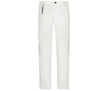 Goldgarn Chino mit Button-Fly, Hafen, Relaxed Fit