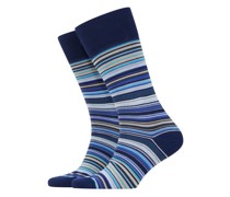 Socken aus einem Baumwollgemisch mit Streifen-Muster Blau