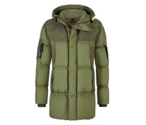 Daunenparka Combat mit Kontrast-Details Oliv