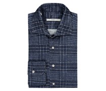 Eckerle Hemd in Feincord-Qualität mit Glencheck-Muster