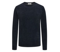 Softer Raglan-Pullover im Woll-Mix Marine