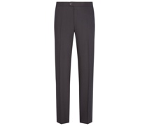 Smoking-Hose aus Schurwolle, Shaped Fit Schwarz