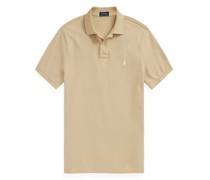Poloshirt Piqué-Qualität, Custom Slim Fit Beige