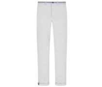 Baumwollchino mit Stretchanteil, Torino, Slim Fit Hellgrau