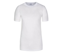 T-Shirt mit hohem Kragen, Natural Comfort Weiß