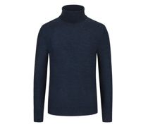 Rollkragenpullover aus Wolle Marine