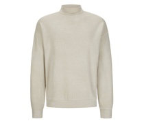 Sweatshirt mit Stehkragen, Oversized Hellgrau