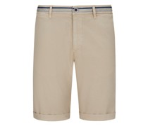 Bermudas aus Baumwolle, Slim Fit Beige