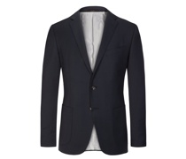 Moderner 4-Season-Blazer aus Schurwolle mit Patch Marine