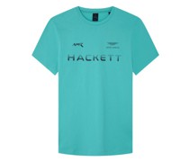T-Shirt mit Frontprint, AMR Türkis