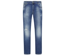 Goldgarn Jeans Neckarau in Used-Optik, Twisted Fit