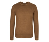 Pullover aus ultrafeiner Merinowolle, Vintage-Optik Braun