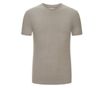 Sportliches Strickshirt mit Seidenanteil Grau