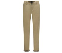 Cargohose im Baumwoll-Mix, Stretch, Slim Fit Beige