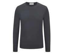 Leichter Pullover mit Natural-Stretch aus Merinowolle Anthrazit