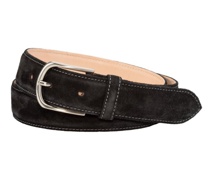 Hochwertiger Veloursleder-Gürtel Schwarz