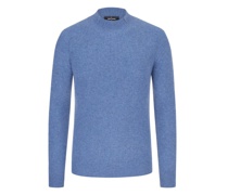 Pullover mit Turtleneck aus reinem Kaschmir Mittelblau