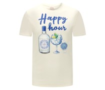 Mc2 Saint Barth T-Shirt mit Cocktail-Motiv