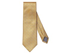 Krawatte aus Seide mit floralem Muster Gelb